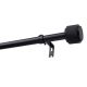 Ausziehbare einstangige Gardinenstange Ø 19 mm OMEGA schwarz 200–300 cm KOWALSKI