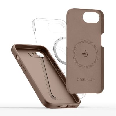 4. Tech-Protect Silikon-MagSafe-Hülle für iPhone 16e / 17e – Braun