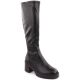2. Damenstiefel mit Absatz und Plateau, warm gefüttert, schwarz, Vinceza 58332