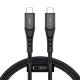 Tech-Protect Ultraboost UB11T USB-C / USB-C PD 100W / QC3.0 Kabel 100 cm - Schwarz