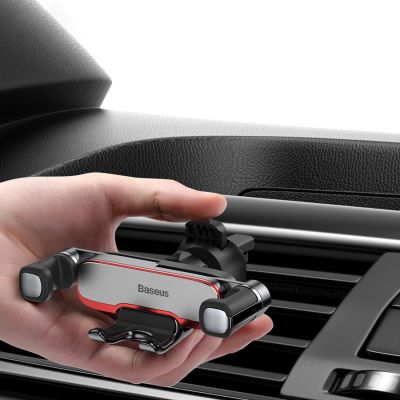 10. Baseus Seitlicher Schwerkraft-Autohalter - Silber