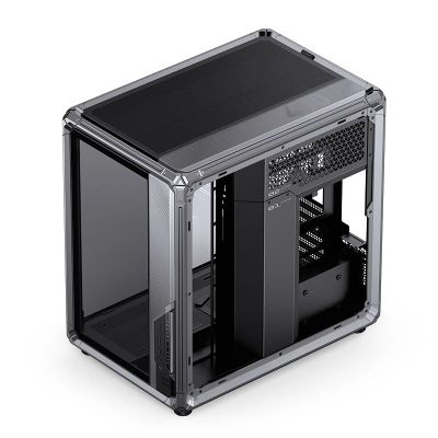 35. Jonsbo X400 PC-Gehäuse, Midi-Tower, ATX, gehärtetes Glas – grau