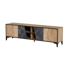 4D OVO TV-Schrank 180x38xH53 Eiche/Beton