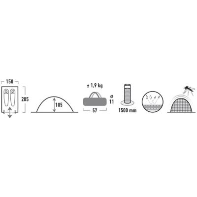13. High Peak Monodome 2 Zelt 10159
