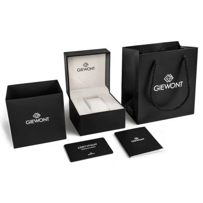 10. Giewont Elegance Saphir Silber Schwarz Herrenuhr GW5160-B2