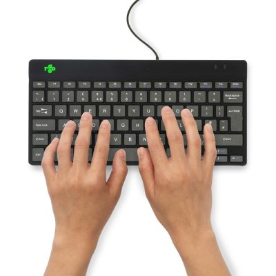 3. Ergonomisches R-Go Compact Break-Keyboard von R-Go Tools mit Break-Software, QWERTY (UK), kabelgebunden, Schwarz