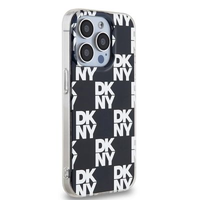 4. DKNY IML Checkered Mono Pattern Hülle für iPhone 15 Pro – Schwarz