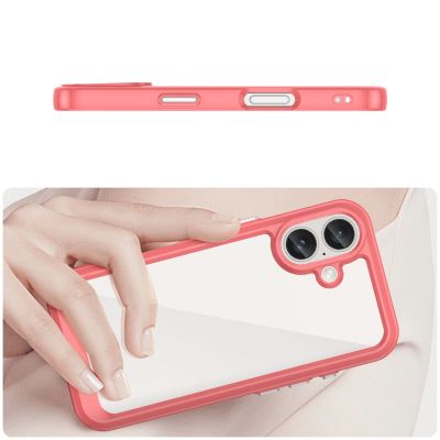 4. Outer Space Case mit Gelrahmen für iPhone 16 Plus – rot