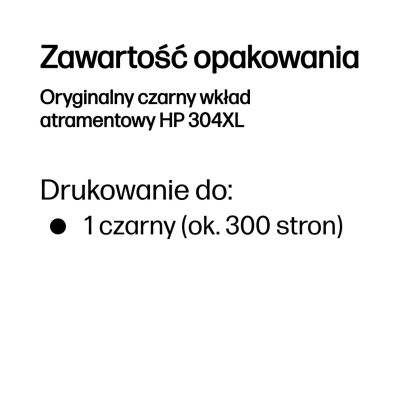 9. HP Schwarze Tintenpatrone HP 304XL, HP304XL=N9K08AE, 300 Seiten