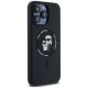 4. Karl Lagerfeld Silikon Karl&Choupette Ring MagSafe Hülle für iPhone 15 Pro Max – Schwarz