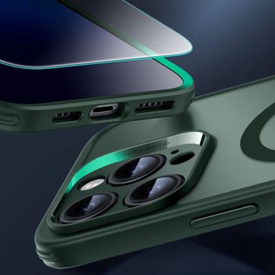 5. ESR Classic Pro Set Halolock MagSafe Hülle für iPhone 16 Pro Max – grün