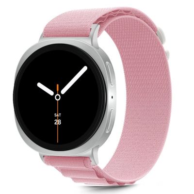 2. Tech-Protect Nylon-Streifenarmband für Samsung Galaxy Watch 40/44/46 mm – Rosa