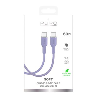 3. Puro ICON USB-C – USB-C-Kabel 1,5 m – Lila