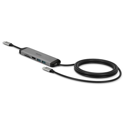 3. Lindy 43326 Dockingstation, kabelgebunden, USB 3.2 Gen 1 (3.1 Gen 1), Typ-C, Schwarz, Grau