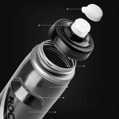 8. Rockbros Thermosflasche für Fahrräder, 620 ml, BPA-frei – Schwarzverlauf