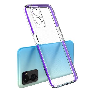 3. Spring Case Cover für Realme 9i, Oppo A36 / A76 / A96 Silikonhülle mit Rahmen Hellblau