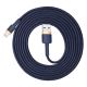 5. Baseus Cafule USB-A / Lightning 2.4A QC 3.0 Kabel 1 m - Blau-Gold