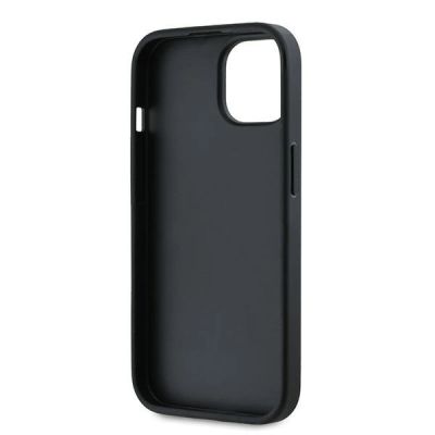7. Karl Lagerfeld Diagonal Quilted Script Hülle für iPhone 15 / 14 / 13 – Schwarz