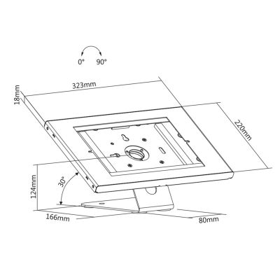 Maclean Werbe-Tablet-Halterung, Wand- oder Tischmontage mit Verriegelung, für 9,7"/10,2" iPad, 10,5" iPad Air/iPad Pro, 10,1" Samsung