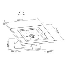 Maclean Werbe-Tablet-Halterung, Wand- oder Tischmontage mit Verriegelung, für 9,7"/10,2" iPad, 10,5" iPad Air/iPad Pro, 10,1" Samsung