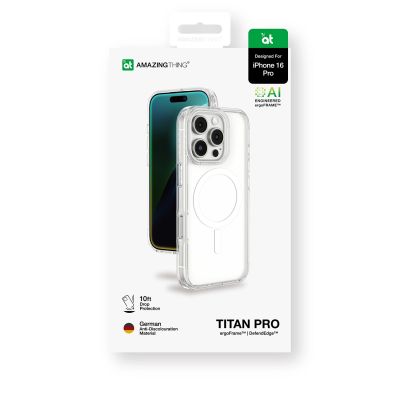 5. AmazingThing Titan Pro Mag Case mit Magnetring für iPhone 16 Pro - Transparent