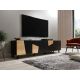 7. ETNA TV-Schrank 200x42x52 schwarz matt + Eichenholz