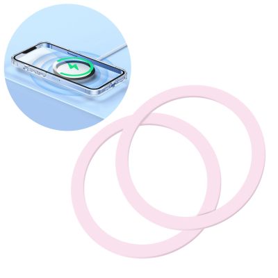 Joyroom Set Metall-Magnetringe für Smartphone 2 Stk. rosa (JR-Mag-M3)