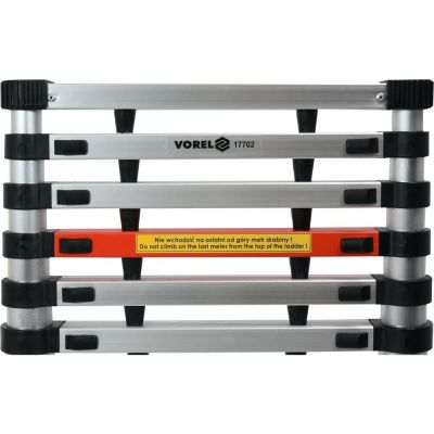 12. VOREL Aluminium-Teleskopleiter 3,8 m 13 Stufen