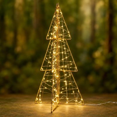 5. Dekorationsbaum 150 LED Champagner 60 cm LUCA
