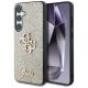 Guess Fixed Glitter Big 4G Metal Logo Hülle für Samsung Galaxy S25 gold