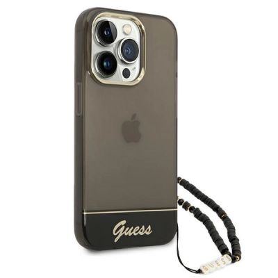 3. Guess GUHCP14XHGCOHK iPhone 14 Pro Max 6,7 "schwarz / schwarzes Hardcase Translucent Pearl Strap