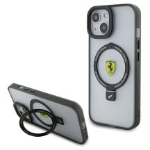 Ferrari FEHMP15SUSCAH iPhone 15 6,1" transparentes Hardcase Ring Stand 2023 Collection MagSafe