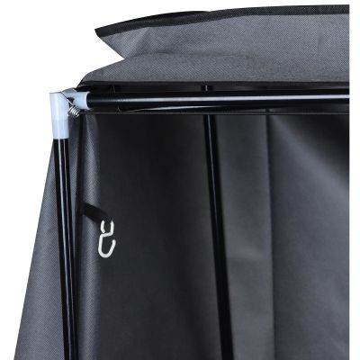 12. Textilschrank 168x45x172cm Dunkelgrau 45238