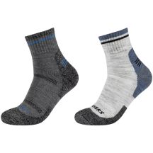 Skechers 2PPK Herren Trail Wool Quarter Socken SK42052-9300 Grau 39-42