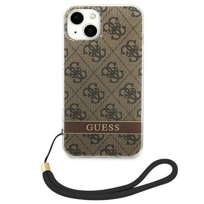 3. Guess GUOHCP14MH4STW iPhone 14 Plus 6,7 "braun / braunes Hardcase 4G Print Strap