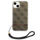 3. Guess GUOHCP14MH4STW iPhone 14 Plus 6,7 "braun / braunes Hardcase 4G Print Strap