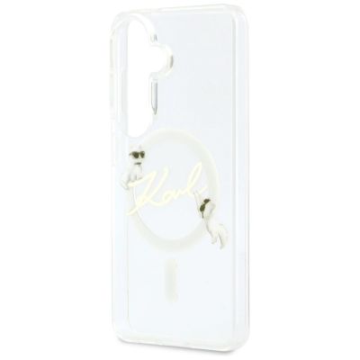 6. Karl Lagerfeld IML KC Script MagSafe Hülle für Samsung Galaxy S26 Plus - Transparent