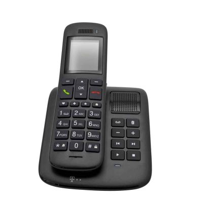 2. Deutsche Telekom Sinus A 32 – Schnurlostelefon – Anrufbeantworter – DECT/GAP/CAT-iq – Schwarz