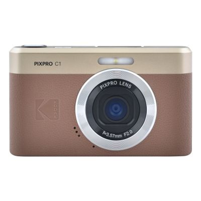 Kodak PIXPRO C1BN Digitalkamera, 1/3"-Kompaktkamera, 13 MP CMOS-Sensor, 4160 x 3120 Pixel, Braun