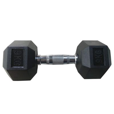 Gummi-Sechskant-Hantel YLDB35 9 kg
