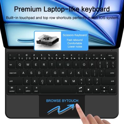 7. Tech-Protect Smartcase Magnetic mit Tastatur für iPad Air 10,9" 2020/2022 / iPad Air 11" 2024/2025 - Schwarz