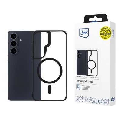 3. 3mk Satin Armor MagCase für Samsung Galaxy S26 - Transparent Schwarz