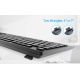 10. GEMBIRD Kabelloses Tastatur- und Maus-Set mit Dual-Modus, 2,4 GHz + Bluetooth, schlank, US-Layout, Schwarz