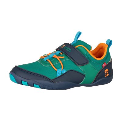 Trollkids Skaland Barfuß-Wanderschuhe in Meeresgrün/Madeire-Blau/Sahara-Sonnenuntergang
