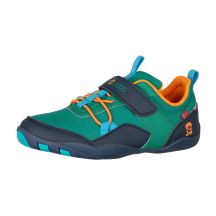 Trollkids Skaland Barfuß-Wanderschuhe in Meeresgrün/Madeire-Blau/Sahara-Sonnenuntergang