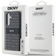 7. DKNY Leder-Monostreifen- und Metall-Logo-Hülle für Samsung Galaxy S24+ – Schwarz