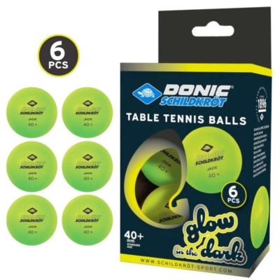 9. Im Dunkeln leuchtende Tischtennisbälle aus Polyester, 40 Stück, 6er-Packung