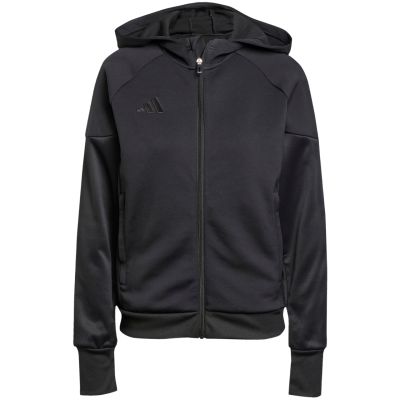 2. adidas Tiro 25 Hoodie mit durchgehendem Reißverschluss für Damen, Schwarz, JD9079