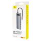 5. HUB 11in1 Baseus Metal Gleam Series USB-C zu USB-C PD / 3x USB-A 3.0 / USB-A 2.0 / HDMI / VGA / AUX / RJ-45 / SD TF - Grau
