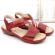 7. Rieker W RKR685 bequeme Ledersandalen rot